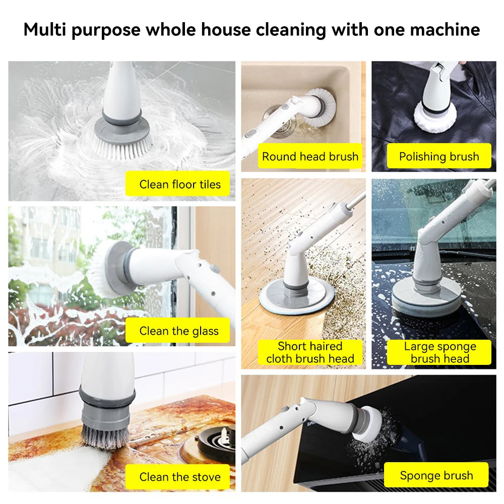 8-in-1 Cordless Power Spin Scrubber