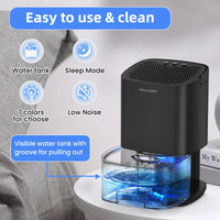 Whisper-Quiet Compact Portable Dehumidifier